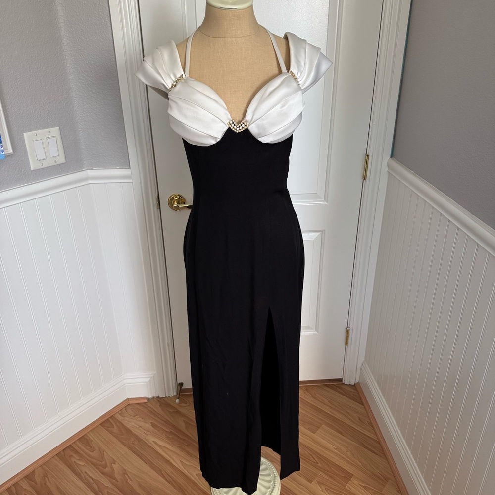 Midnight Glo Vintage 80s/90s Evening Dress
